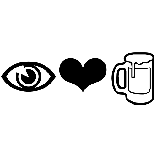 👁❤🍺 Emoji Domain black and white Symbola rendering